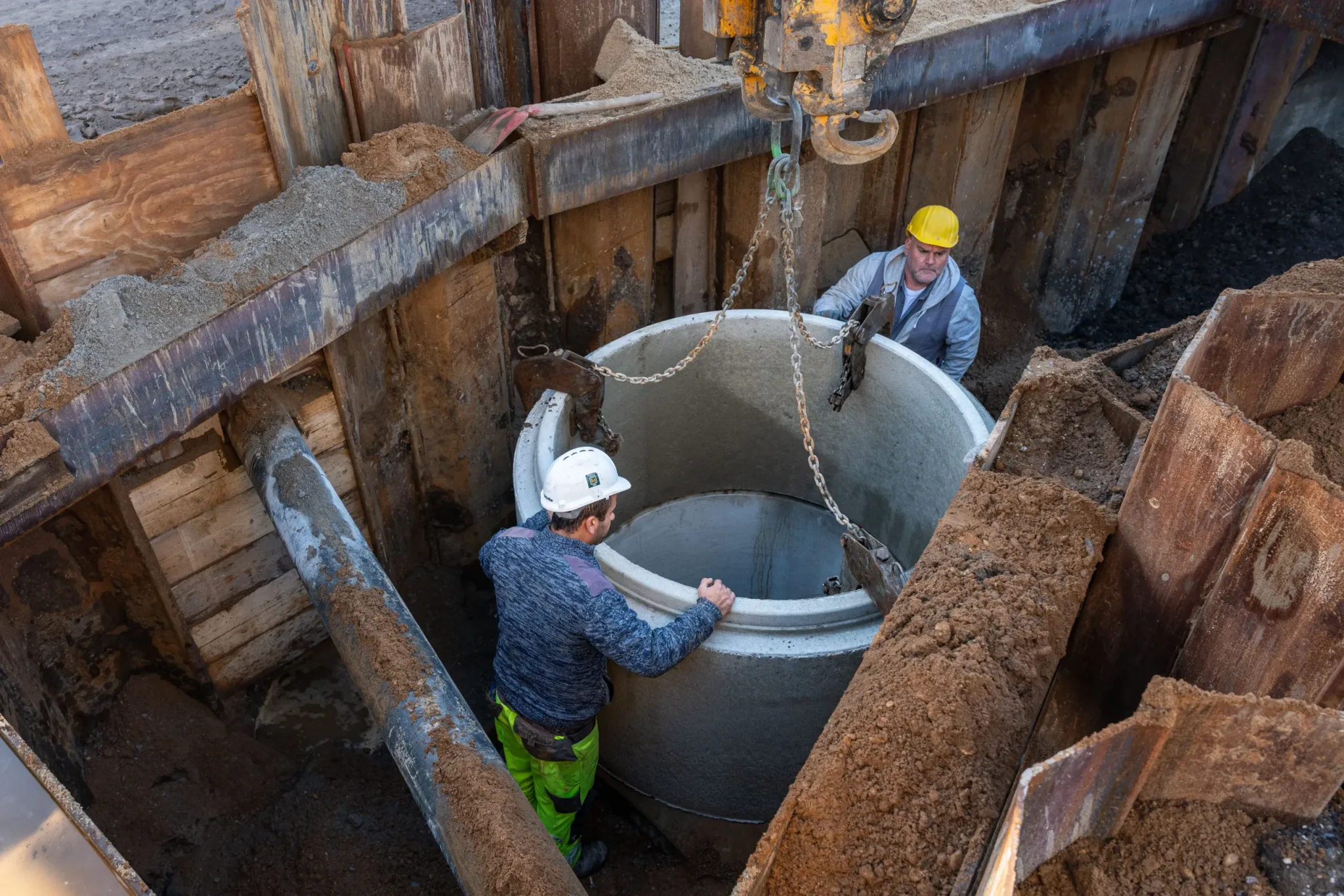 Baustelle im Tiefbau